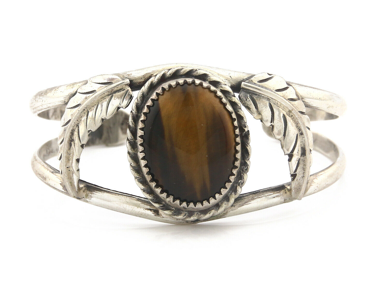 Navajo Bracelet .925 Silver SOLID Silver Tiger Eye Artist Native American C.75