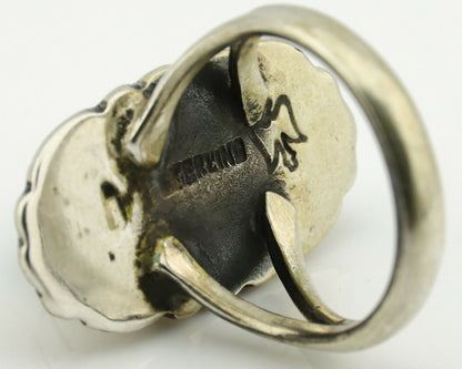 Navajo Ring .925 Silver Arizona Turquoise Signed M Montoya C.80's
