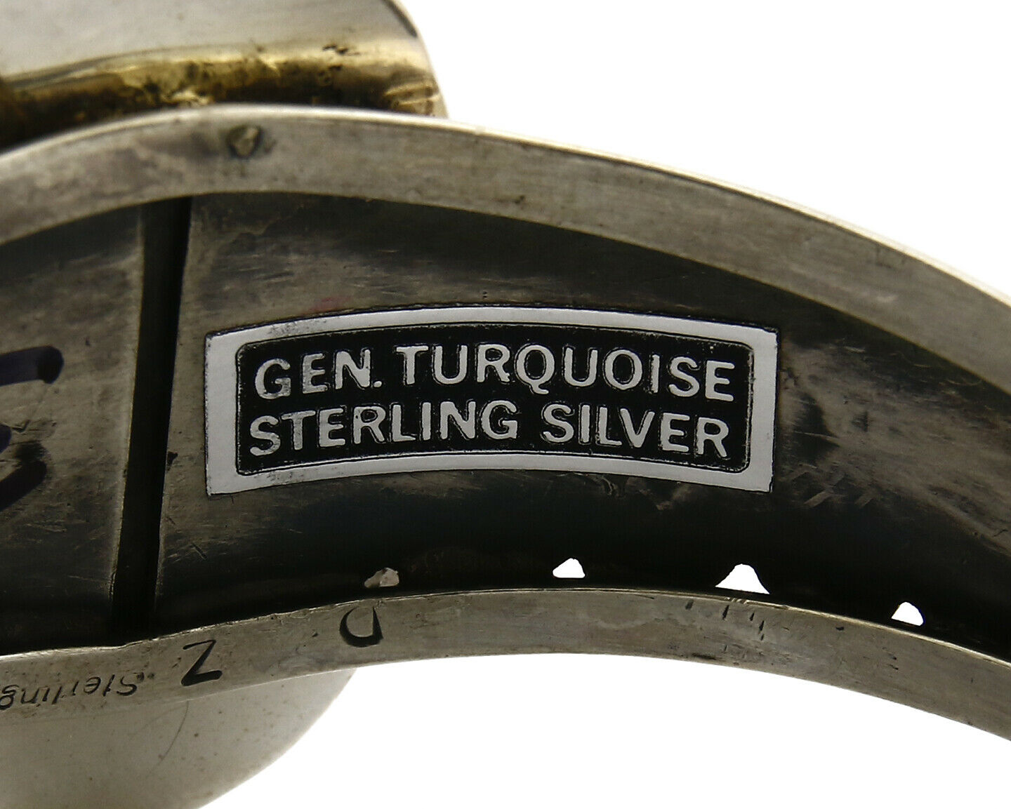 Navajo Bracelet .925 Silver Handmade Overlay Pattern Cuff Signed D2 C.80's