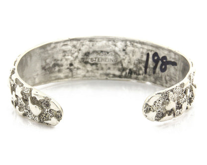 Navajo Bracelet .925 Silver Hand Stamped Arrow Head Signed Montoya C.80's