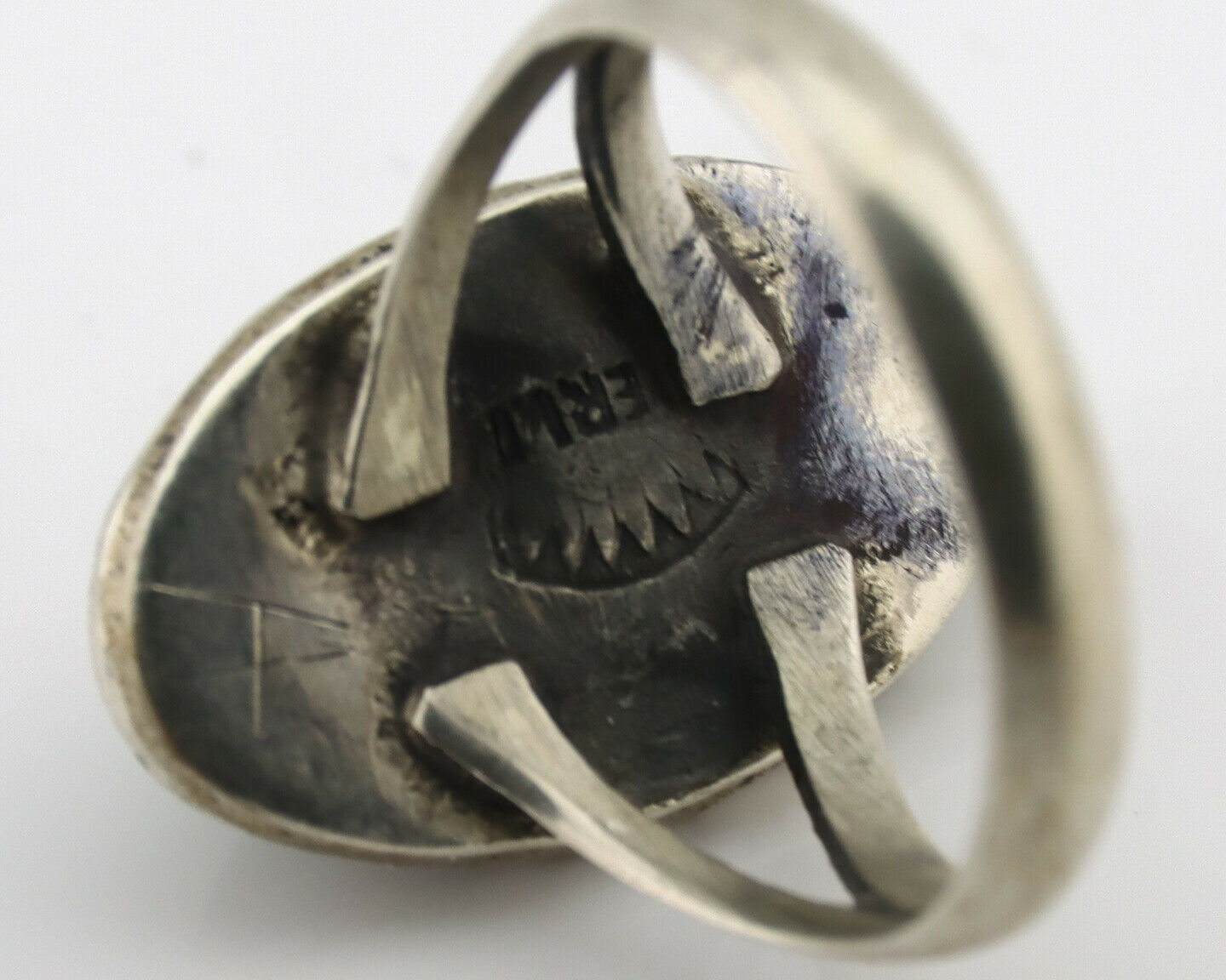 Navajo Ring .925 Silver Natural Mined Turquoise Native Artist C.80's