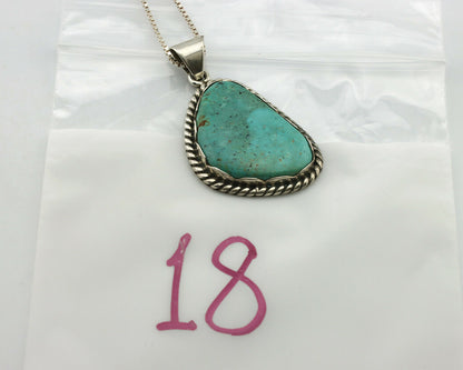 Navajo Handmade Pendant Necklace .925 Silver Artist Signed Sunrise C.80's