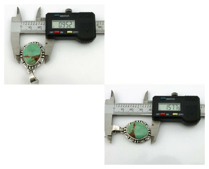 Navajo Pendant .925 Silver Kingman Turquoise Artist Signed Gecko C.80's