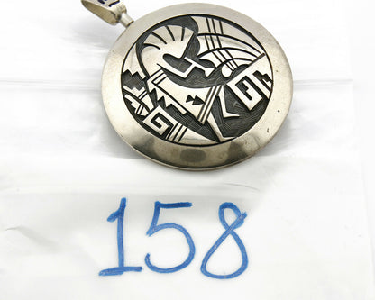 Navajo Spinner Pictograph Spinner Signed Artist CW .925 SOLID Silver Circa 80's