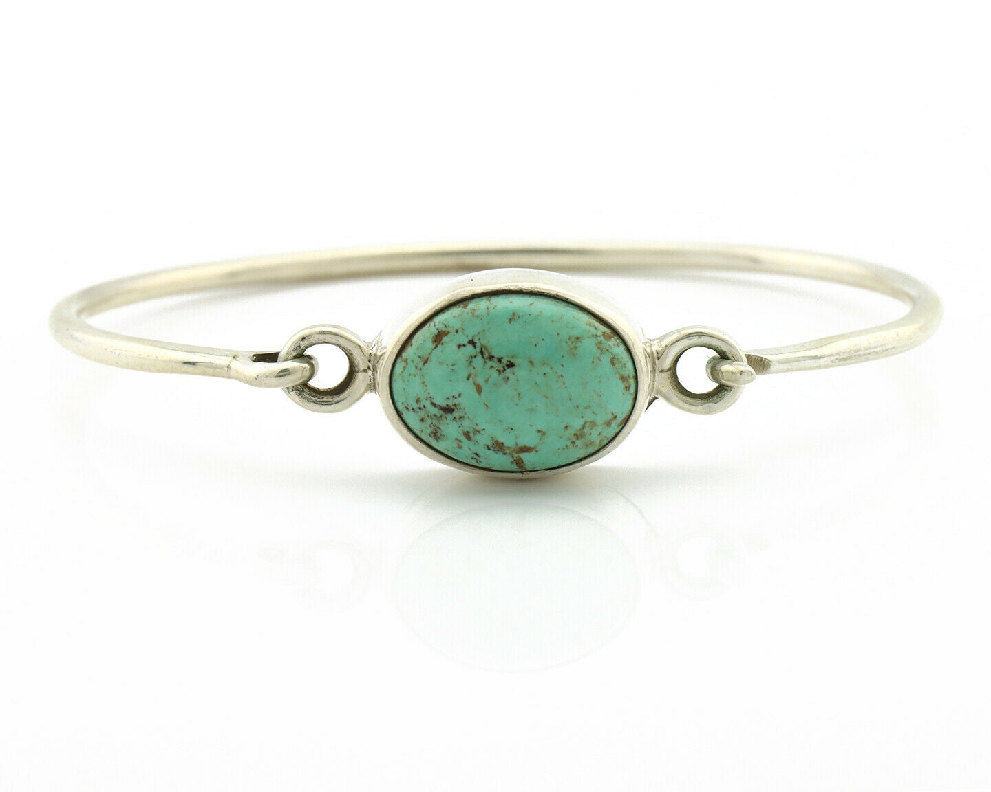 Navajo Bracelet .925 Silver Blue Arizona Turquoise Native American Artist C.90's