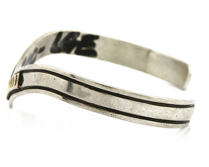 Navajo Bracelet .925 Silver & 14k Solid Gold MM Rogers and TAS Cuff C.80's