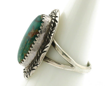 Navajo Ring .925 Silver Turquoise Mountain Native American C.80's