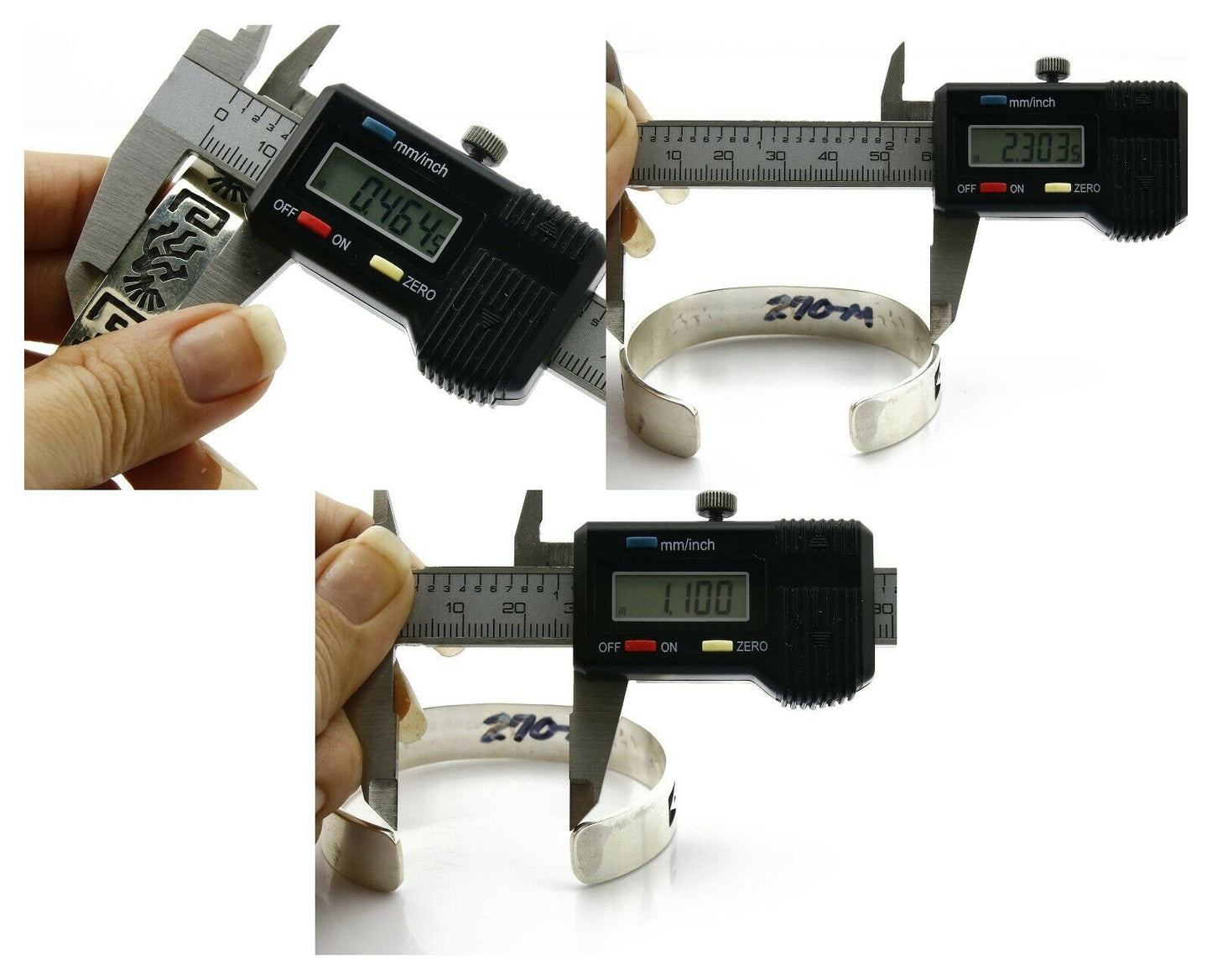 Women's Navajo Bracelet .925 Silver Handmade Cuff Signed CS C.80's