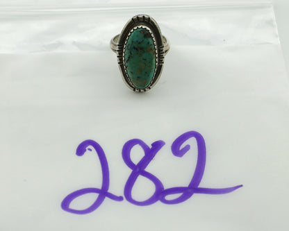 Navajo Ring .925 Silver Arizona Turquoise Native American Artist Handmade C.80's