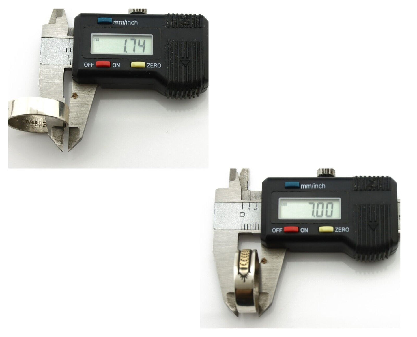 Navajo Ring 925 Silver & Solid 14k Yellow Gold Artist Signed E Hand Stamped C80s