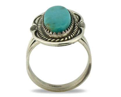 Navajo Ring 925 Silver Southwest Blue Turquoise Artist Signed Begay C.80's