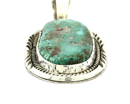 Navajo Pendant .925 Silver Royston Turquoise Signed Lee Bennett C.80's