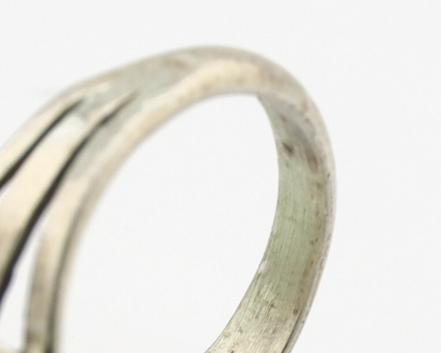 Navajo Ring .925 Silver Sleeping Beauty Turquoise Artist Signed S King C.1980's