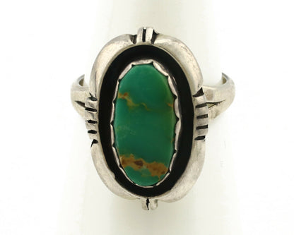Navajo Ring .925 Silver Royston Turquoise Handmade Native American Artist C.80's