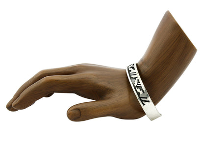 Navajo Bracelet .925 SOLID Silver Signed Artist RC Overlay Design C.90's