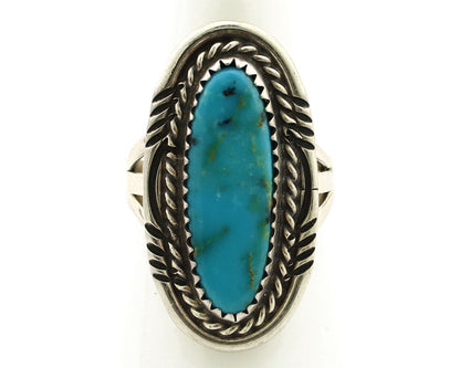 Navajo Ring 925 Silver Turquoise Mountain Artist Signed M Begay C.80's