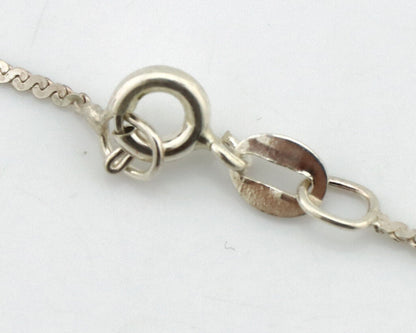 Navajo Handmade Cross Necklace 925 Silver Blue Turquoise Signed W C.80's