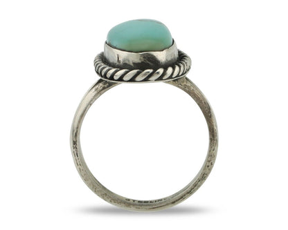 Navajo Handmade Ring .925 Silver Southwest Turquoise Native Artist C.80's