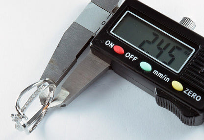 Diamond Wedding Solitaire w/ Accents Ring .25 ct Round Cut Solid 14k White Gold