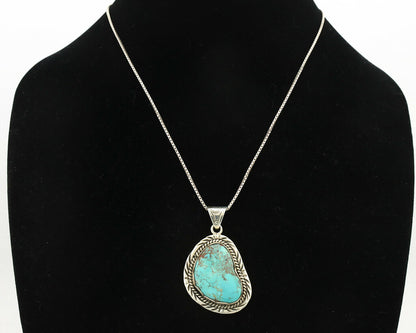 Navajo Handmade Pendant Necklace .925 Silver Artist Signed Sunrise C.80's