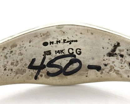 Navajo Bracelet .925 Silver & 14k Solid Gold MM Rogers and CG Cuff C.80's