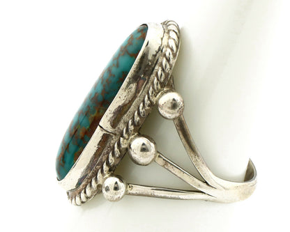 Navajo Ring .925 Silver Blue Southwest Turquoise Native American Artist C80s