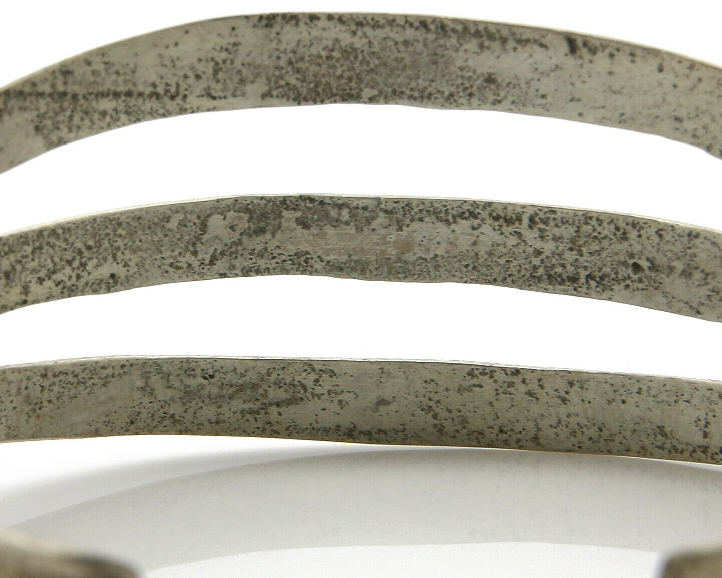 Navajo Sand Cast Bracelet .925 Silver Solid Artist Native American C.80's