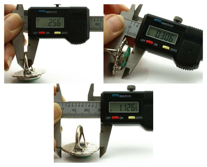 Navajo Ring .925 Silver Kingman Turquoise Signed Billy Eagle C.1980's