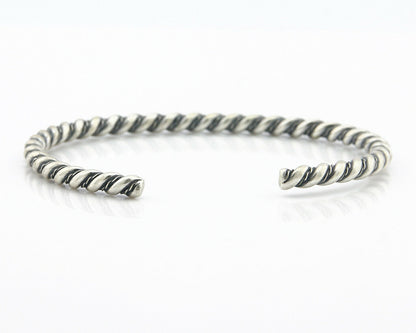 Navajo Bracelet .925 SOLID Silver Handmade Artist Tahe Circa Late 1980's
