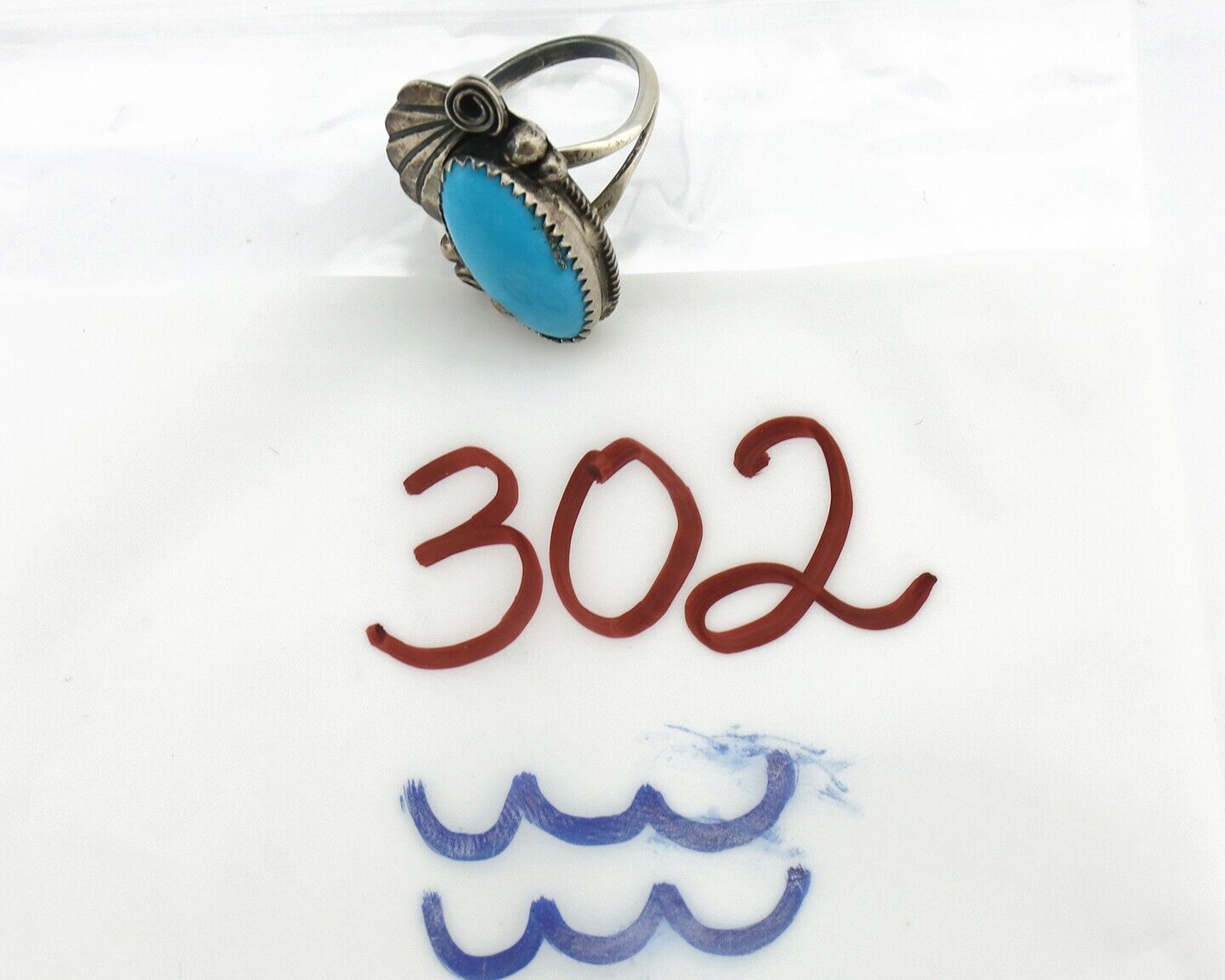 Navajo Ring 925 Silver Natural Morenci Turquoise Artist Signed Justin Morris C80