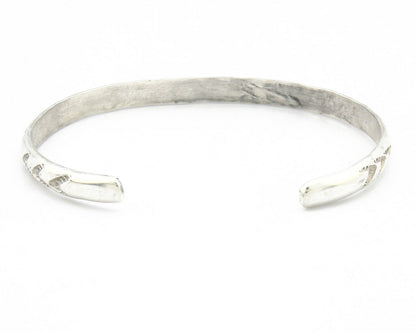 Navajo Bracelet .925 Silver Hand Stamped Arrow Head Artist I Montoya C.80's