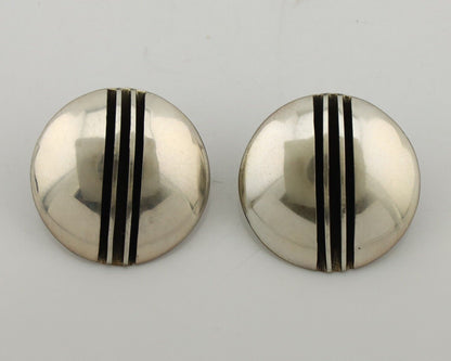 Navajo Earrings 925 Silver Handmade Native American Artist Signed Yazzie C.80's