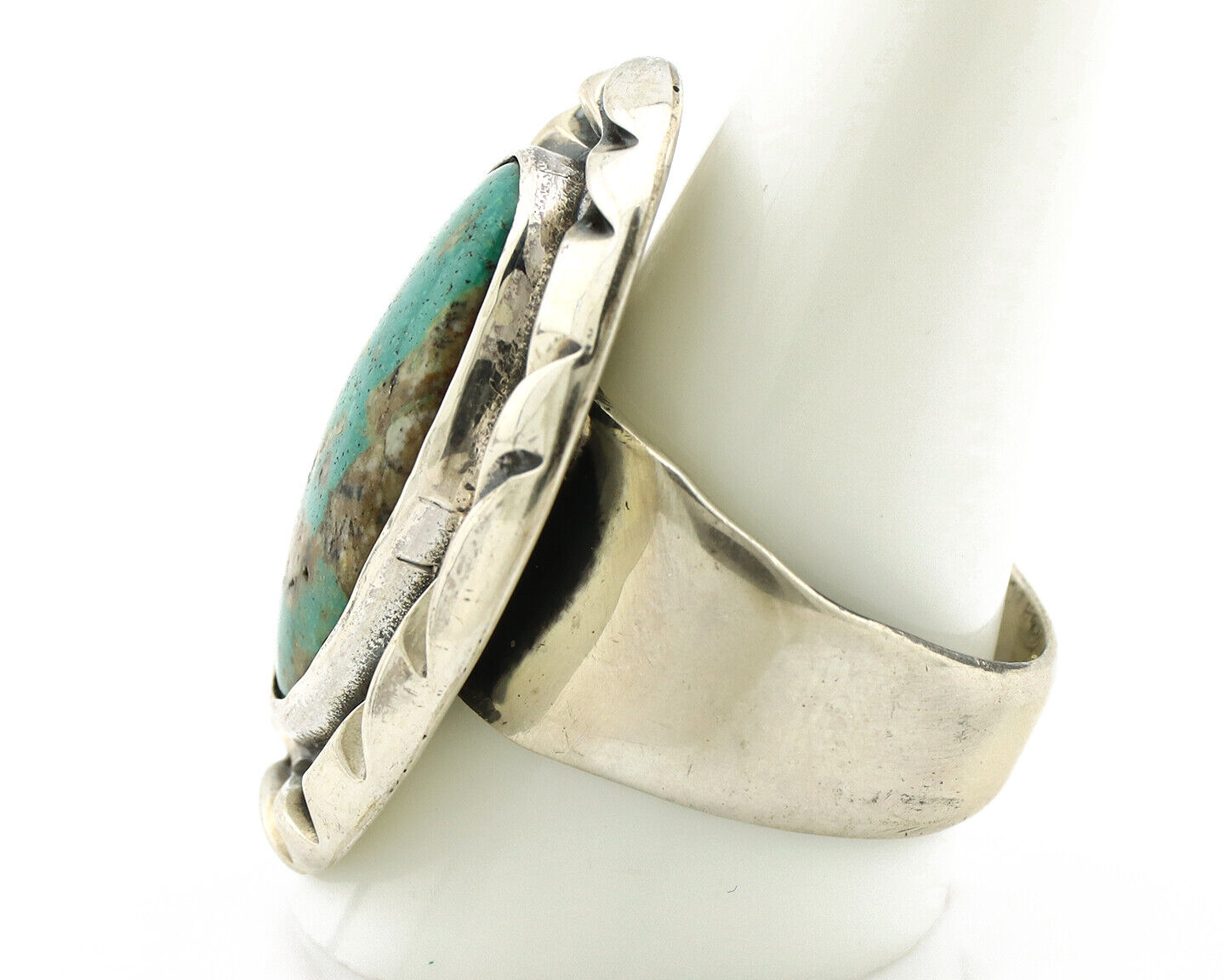 Navajo Ring 925 Silver Turquoise Mountain Artist Signed C Montoya C.80's