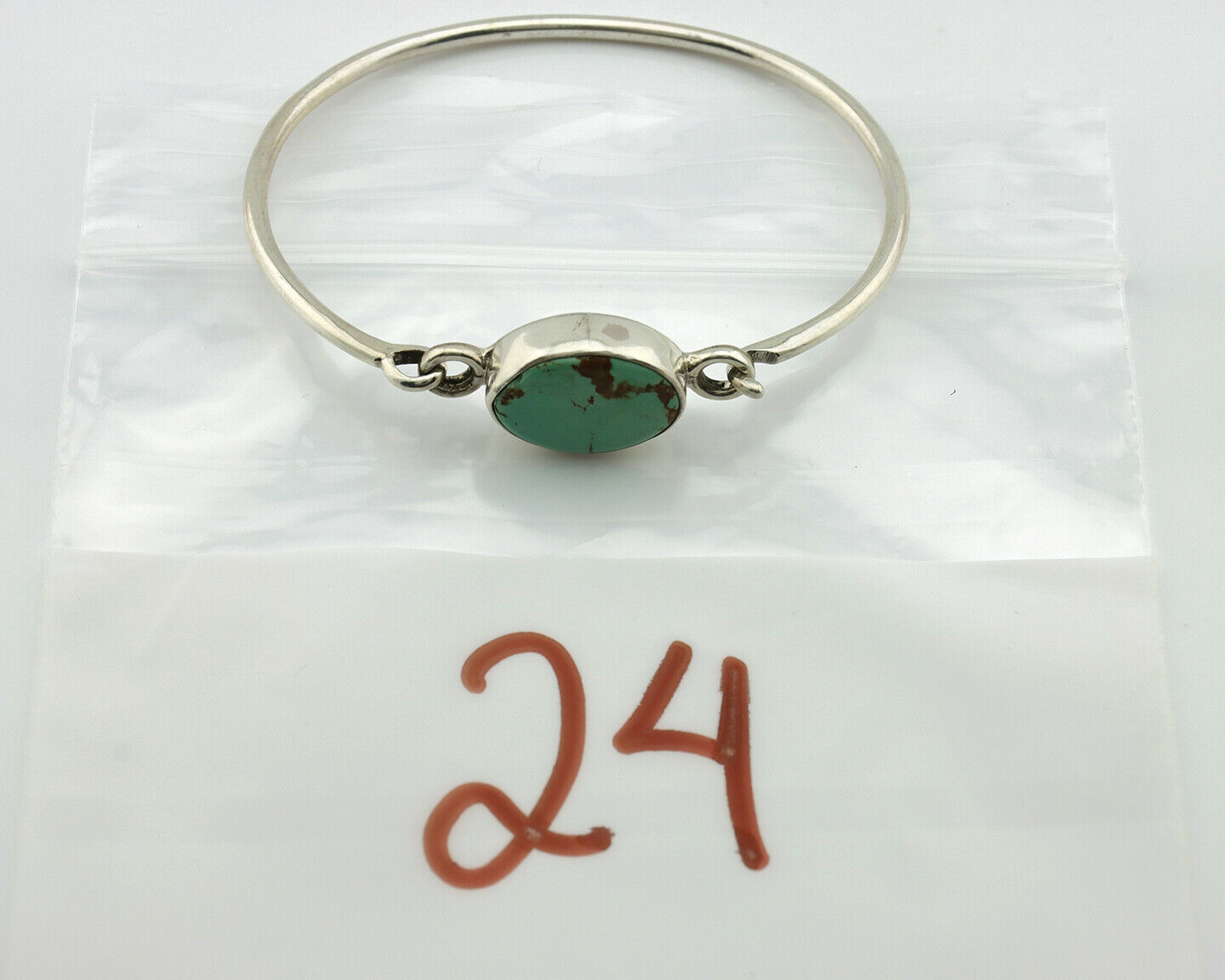 Navajo Bracelet .925 Silver Blue Arizona Turquoise Native American Artist C.90's