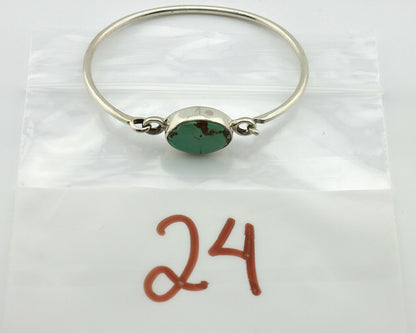 Navajo Bracelet .925 Silver Blue Arizona Turquoise Native American Artist C.90's