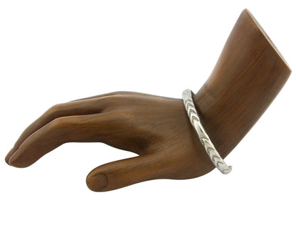 Navajo Bracelet .925 Silver Hand Stamped Arrow Head Artist Montoya C.80's