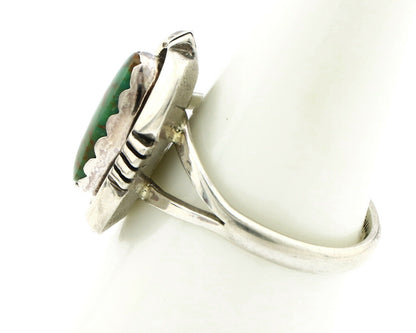 Navajo Ring .925 Silver Kingman Turquoise Handmade Native American Artist C.80's