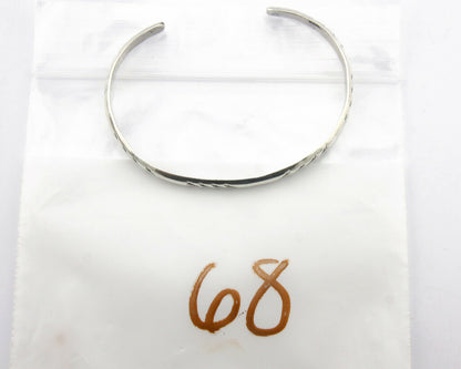 Navajo Bracelet .925 Silver Hand Stamped Arrow Head Artist Montoya C.80's