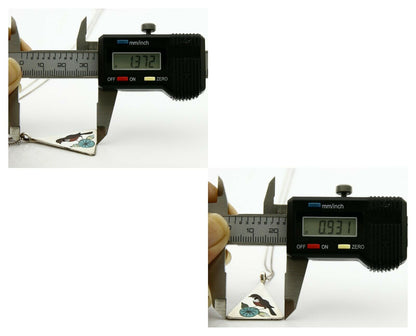 Zuni Inlaid Gemstone Pendant .925 Silver Handmade Signed Watchman C.80's