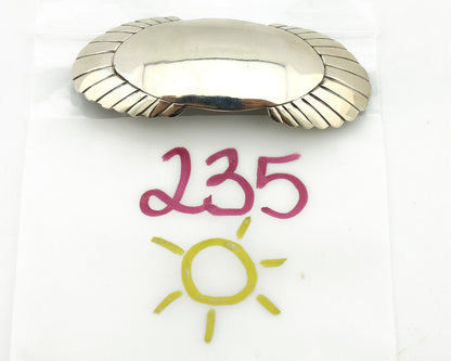 Navajo Hair Clip Barrette .925 Silver Hand Stamped Artist Signed C Montoya C80s