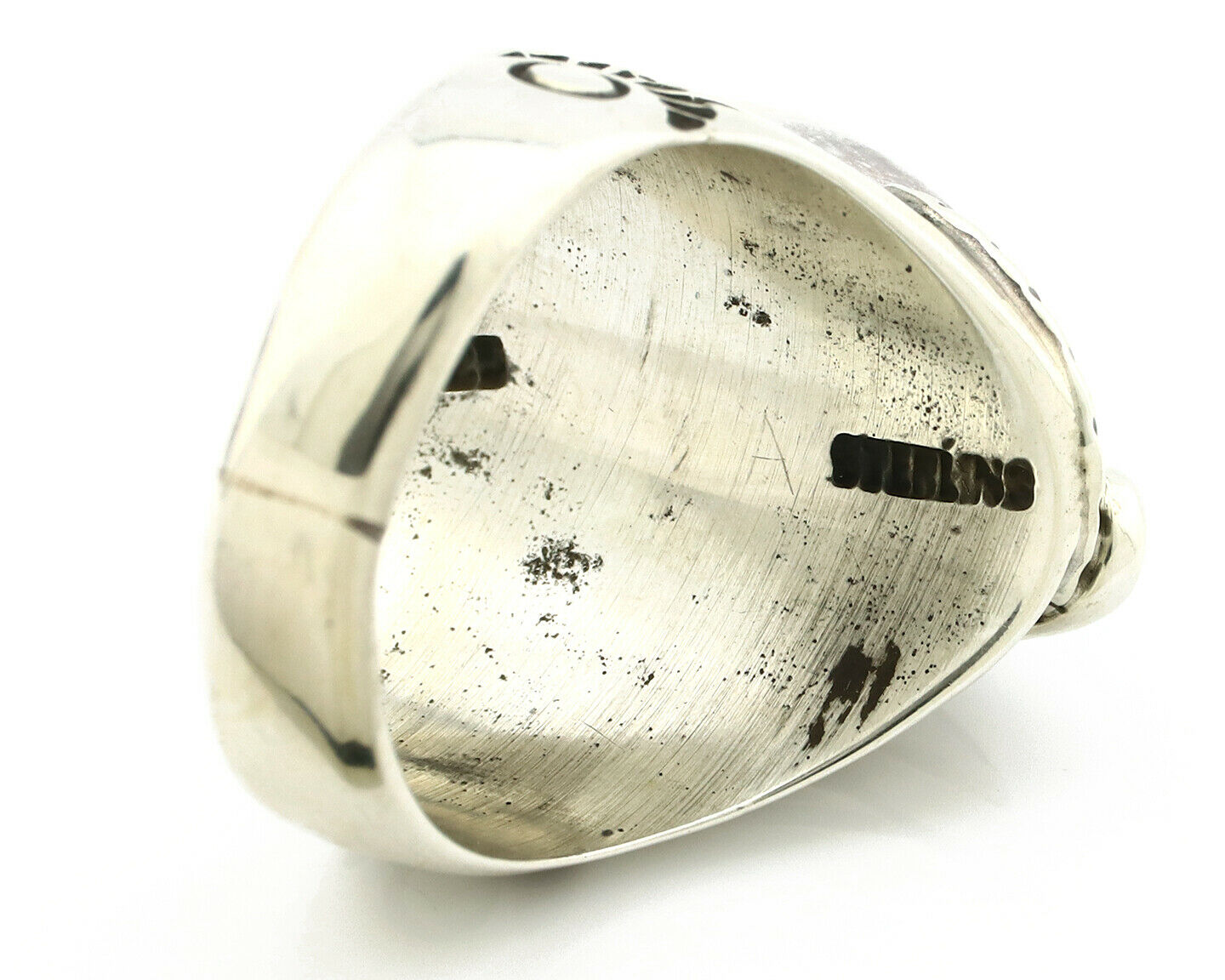 Navajo Ring .925 Silver Handmade Crescent Valley Native Artist C.80's