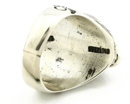 Navajo Ring .925 Silver Handmade Crescent Valley Native Artist C.80's