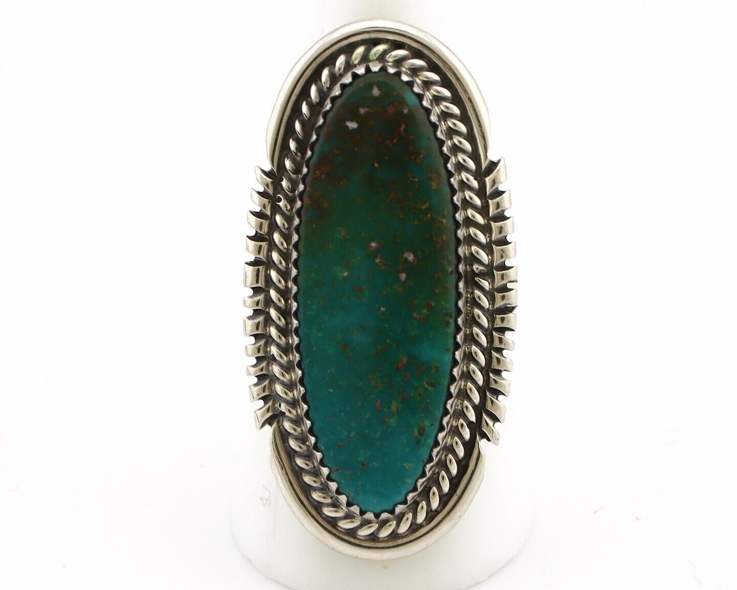 Navajo Ring 925 Silver Blue Turquoise Native Artist Signed Begay C.80s
