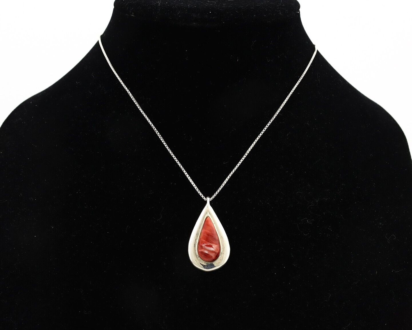 Navajo Necklace 925 Silver Natural Oyster Artist Signed ChaRay Circa 1988