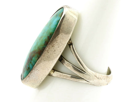 Navajo Ring .925 Silver Arizona Turquoise Native American Artist C80s
