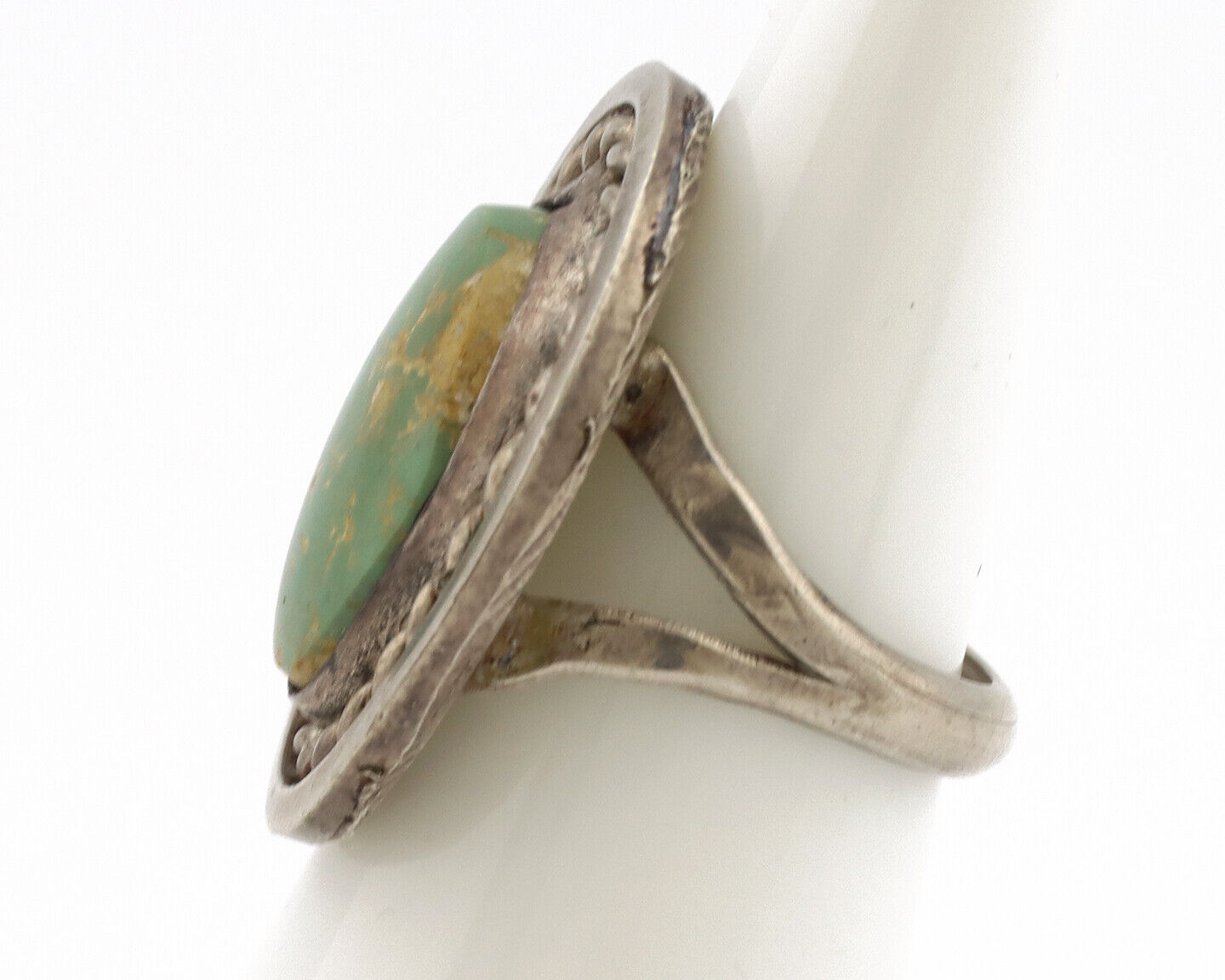 Pawn Navajo Necklace 925 Silver Green Natural Turquoise Native Artist C.80's