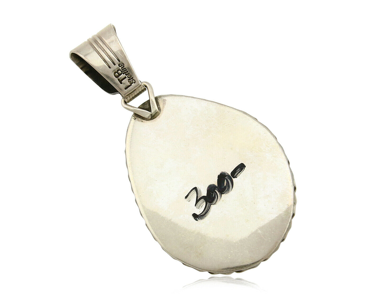 Navajo Pendant Turquoise Mountain .925 Silver Signed LTB C.80's