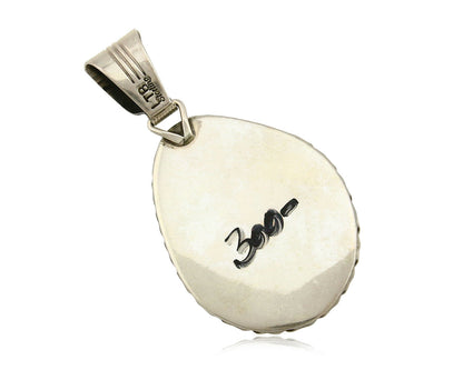 Navajo Pendant Turquoise Mountain .925 Silver Signed LTB C.80's