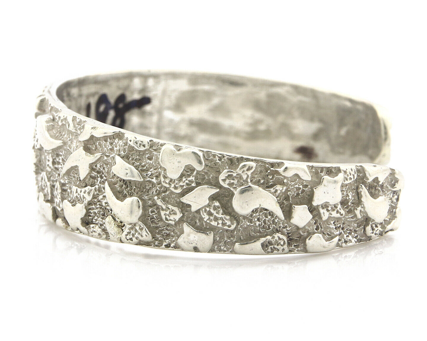 Navajo Bracelet .925 Silver Hand Stamped Arrow Head Signed Montoya C.80's