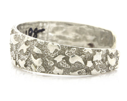 Navajo Bracelet .925 Silver Hand Stamped Arrow Head Signed Montoya C.80's